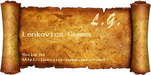 Lenkovics Gemma névjegykártya